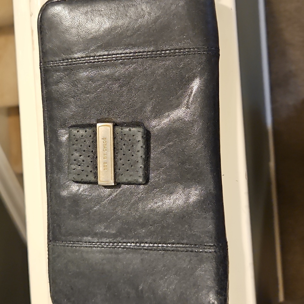 See By Chloe Black Leather Wallet